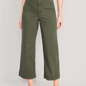 Old Navy Olive Green Women's Wide-Leg Pants NWT